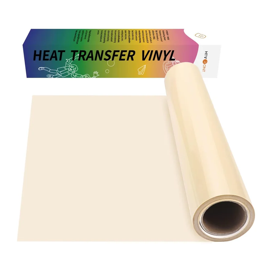Plotterfolie Textil 30,5 cm x 4,57 m Flexfolie Cremegelb – Cremegelb
