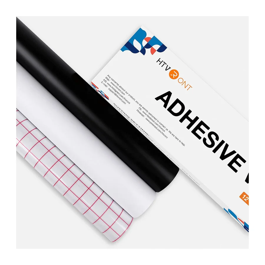 Vinylfolie Plotter Rollen 30.5cm x 152cm Matte Schwarz und Weiß Plotterfolie Selbstklebend