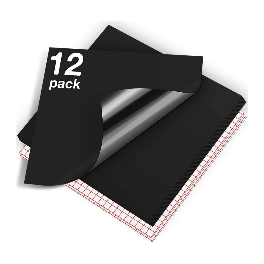 12 Blatt Matt Selbstklebende Vinylfolie Plotter Plotter Schwarz Plotter Folie 12 Zoll x 12 – Schwarz · 12 Zoll x 12 Zoll · 12 Blatt