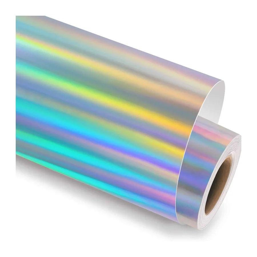 Holografiche Vinylfolie Plotter，30 ×183cm Holographic Plotterfolie Selbstklebend für