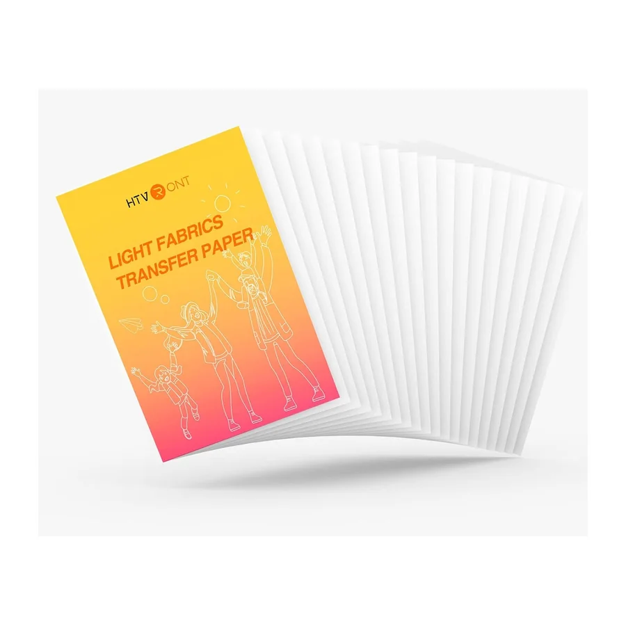 Transferpapier 20 Blatt A4, lebendige Farben & langlebiges Transferpapier zum Aufbügeln für – Weiß · 20 Blatt