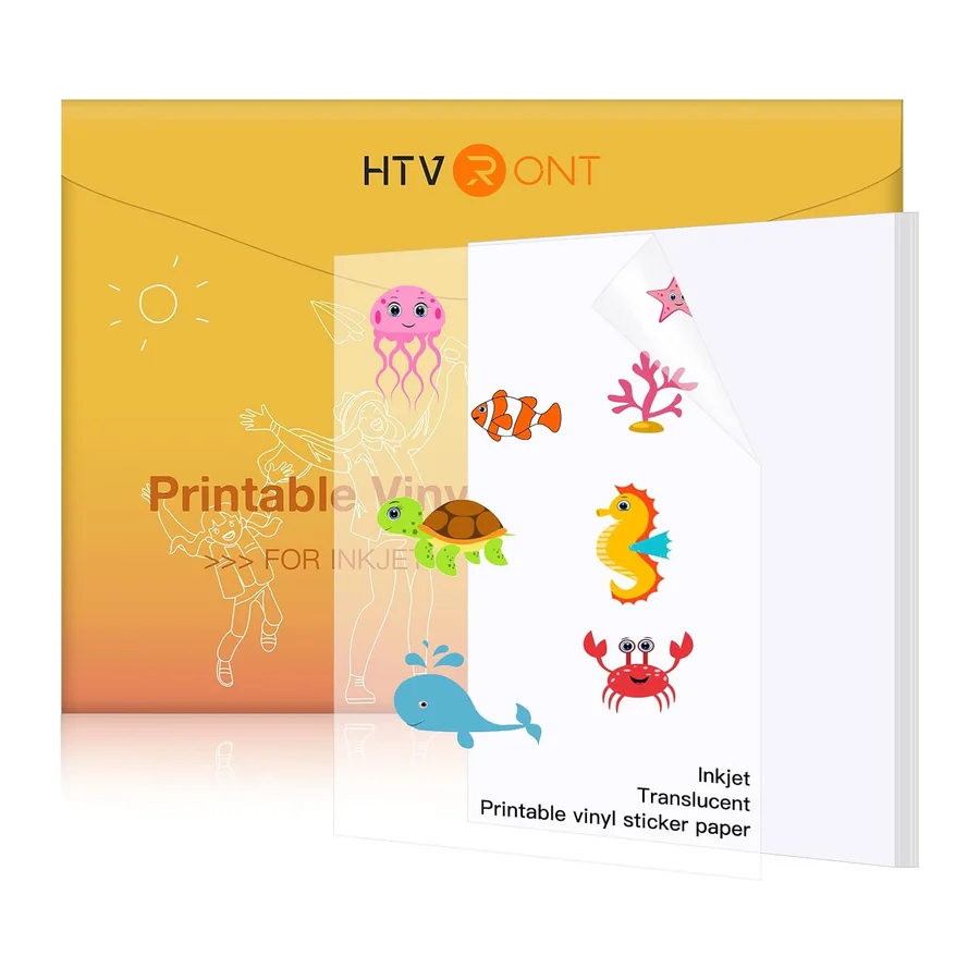 Durchscheinend Bedruckbares Vinyl,20PCS 21.58 cm x 27.93 cm Transparent Printable Vinyl für – Transparent · 21.58 cm x 27.93 cm · 20PCS