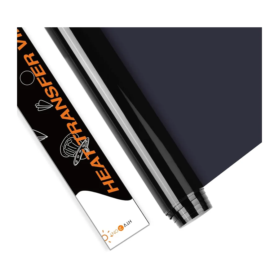 Plotterfolie Textil,30.47cm × 91.43cm Flexfolie Plotter Textil für Verschiedene – Schwarz