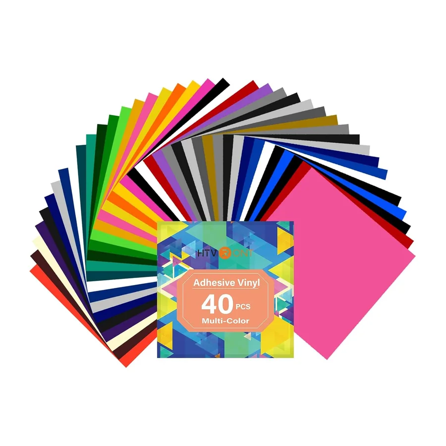 Selbstklebende Vinylbögen, 40 Blatt, 30,5 x 30,5 cm, permanente Vinylbögen, Bündel für – 40 Blatt