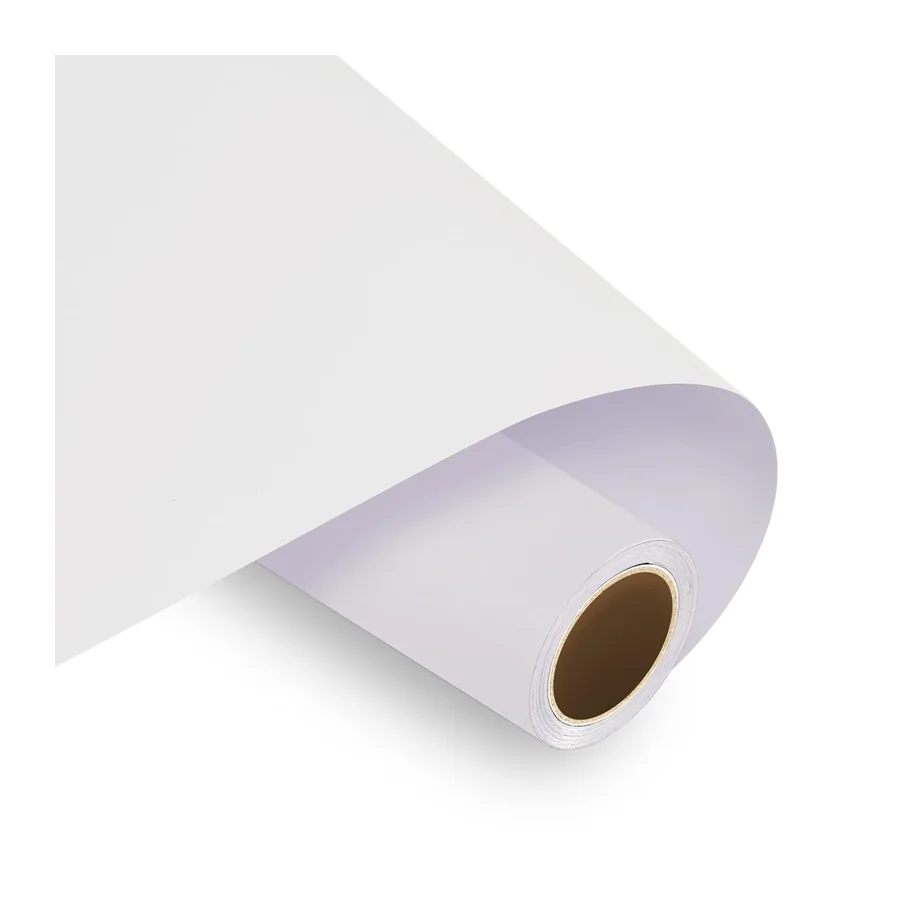 Vinyl-Rolle, selbstklebend, 3,6 x 1,5 m, mattweiß, permanentes Vinyl, mattweiß, – mattweiß