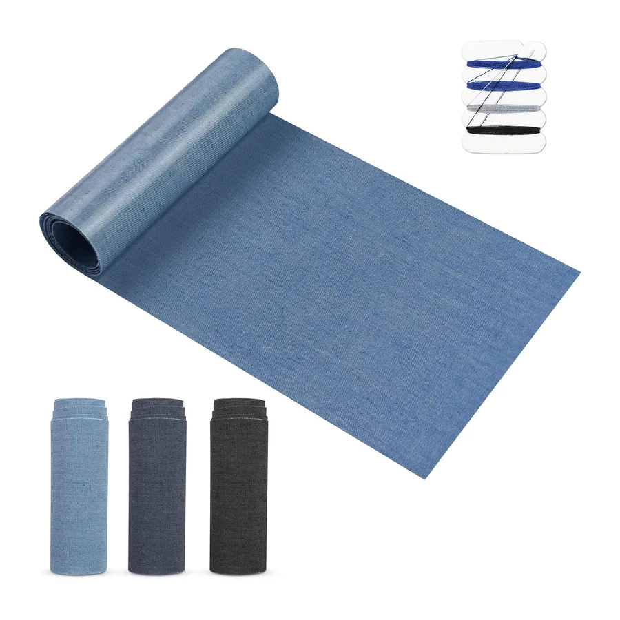 Flicken zum Aufbügeln, 10.1 x 50.8 cm, 4 Rollen- Bügelflicken 4 Farben für die Reparatur – ROLL