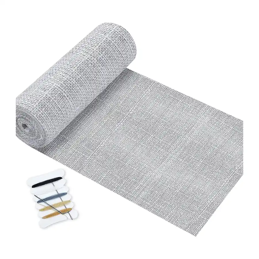 Bügelflicken- 20 Pack Graue Leinen Flicken zum Aufbügeln, Langlebige & Hochwertige 9.5 – Grau