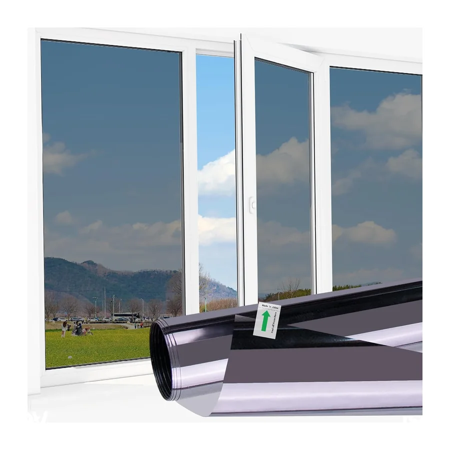 One Way Fensterfolie Privatsphäre - Fenster Sichtschutzfolie Tag und Nacht Sonne blockieren – Standardausführung