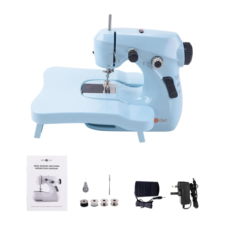 Mini-Nähmaschine für Anfänger, Tragbare Nähmaschine mit 2 Geschwindigkeiten, mit – Standardausführung