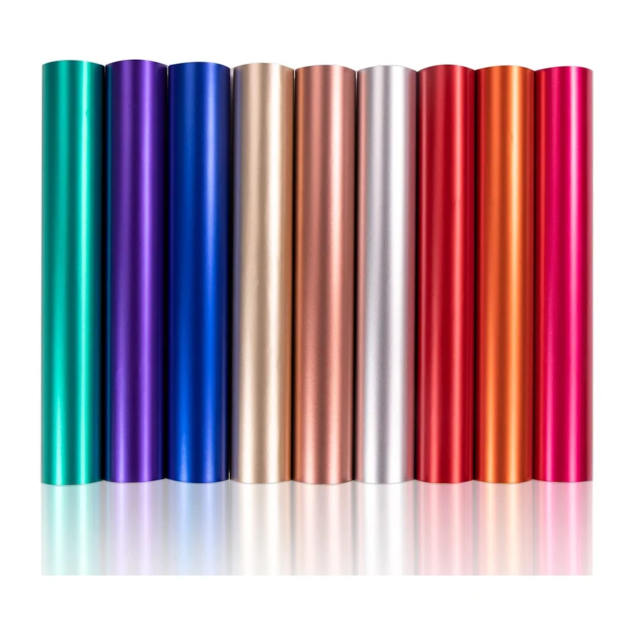 Matt Metallic Vinyl permanent, 9 Stück, 30,5 x 30,5 cm, metallische Vinylbögen, permanent – Matt · 9 Stück