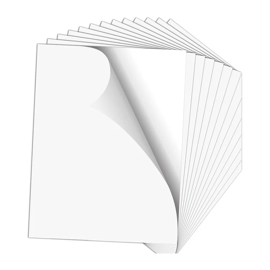 Sublimation Aufkleber 20Pcs Wasserdicht - Stickerpapier zum Bedrucken 216x280mm Lebendige – Glänzend · 20Pcs