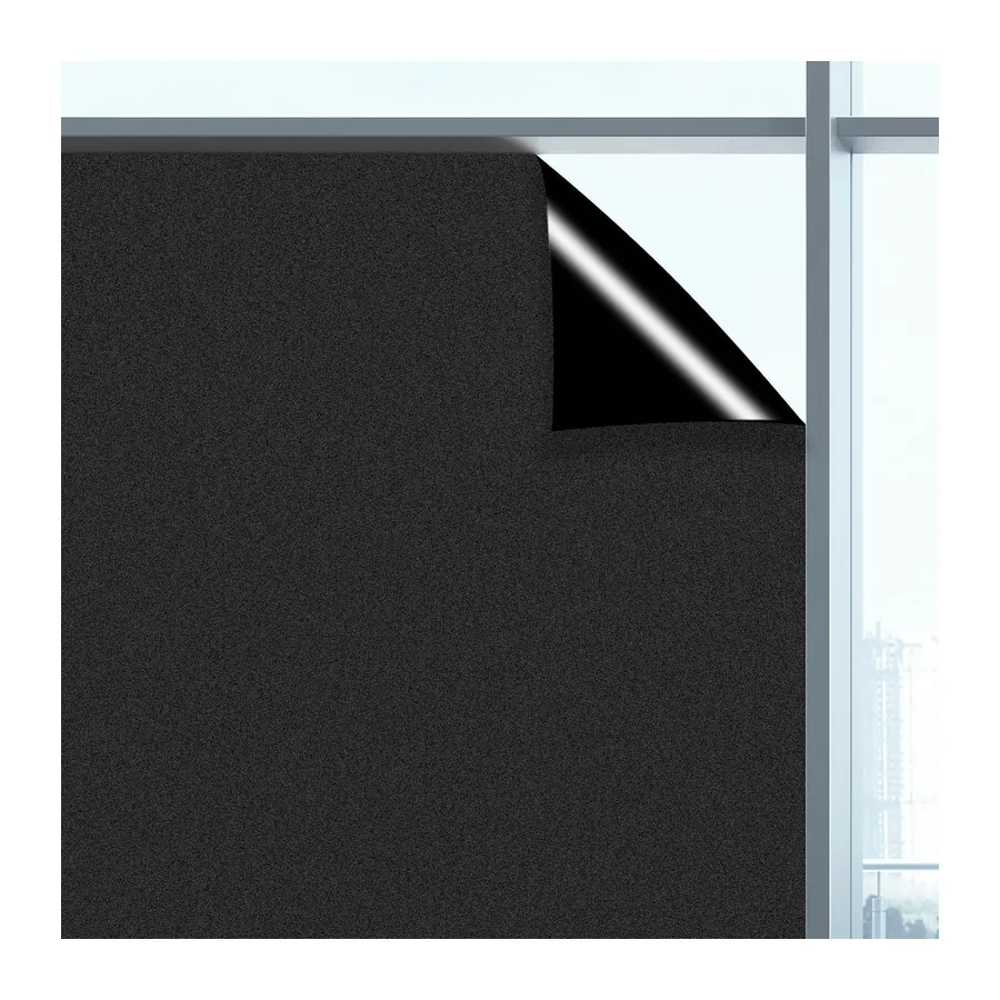 Verdunklungs-Fensterfolie, verdunkelnde Fensterfolie, 44,5 x 200 cm, wiederverwendbar, – Standardausführung