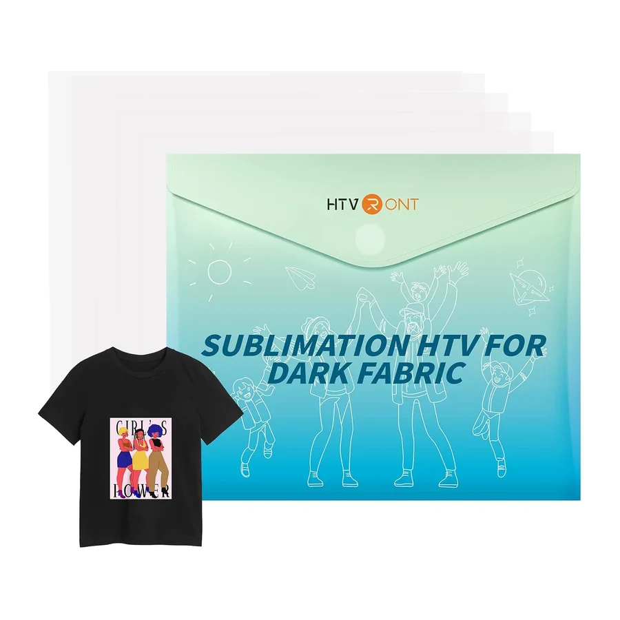 HTV-Vinyl für Sublimation, für dunkle und helle Stoffe, 5 Blatt, 30,5 x 25,4 cm, mattes – 5 Blatt