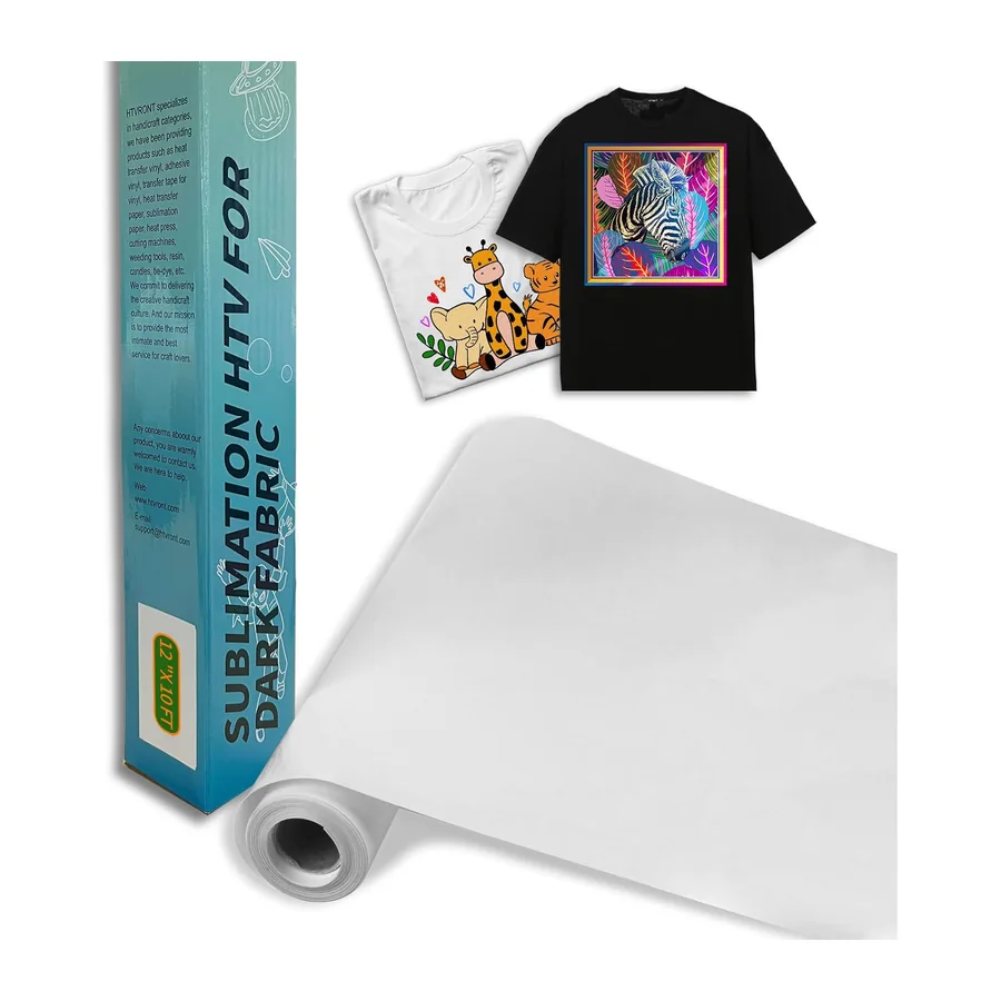 Sublimation HTV für Dunkle/Helle Stoffe - Matte Sublimationvinyl 30.5 x 300.5cm – Matte