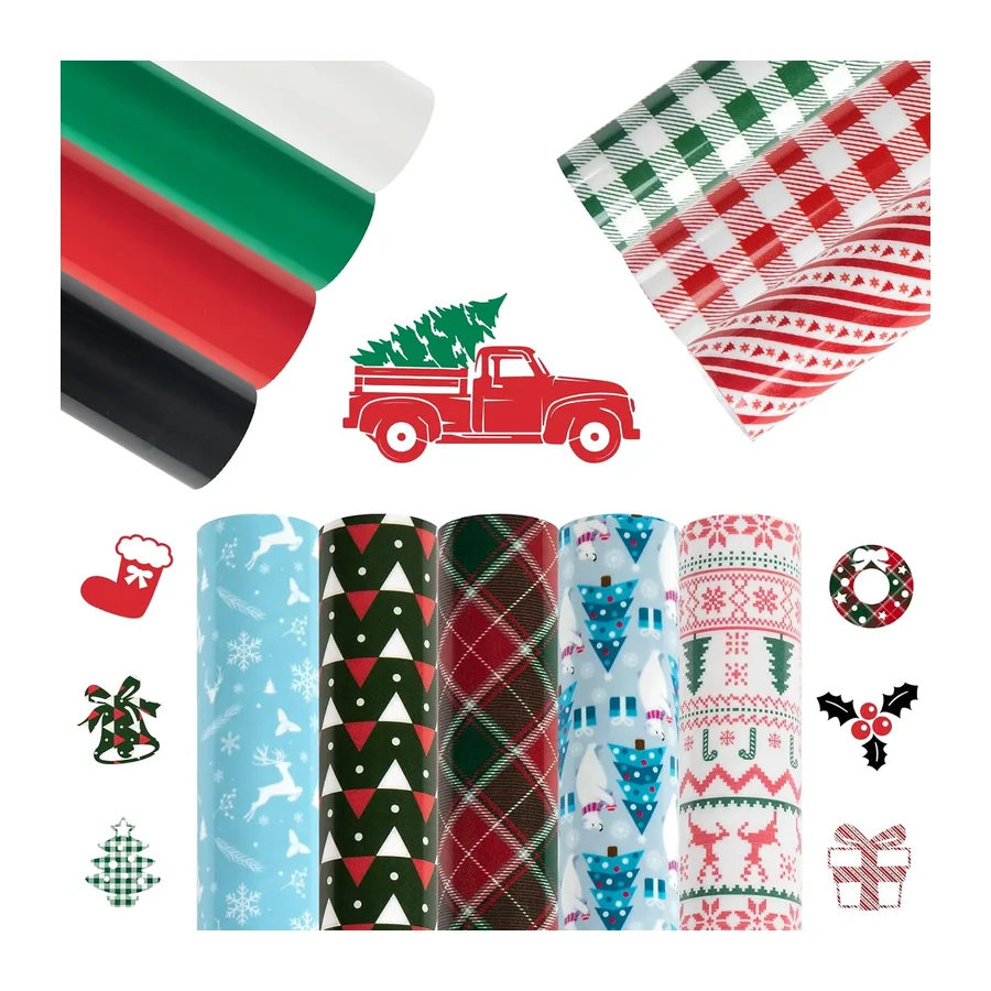 Plotterfolie Textil Weihnachten- 13 Sheets Flexfolie One Teflon Sheet Flexfolie Plotter – 30.48 cm x 25.4 cm