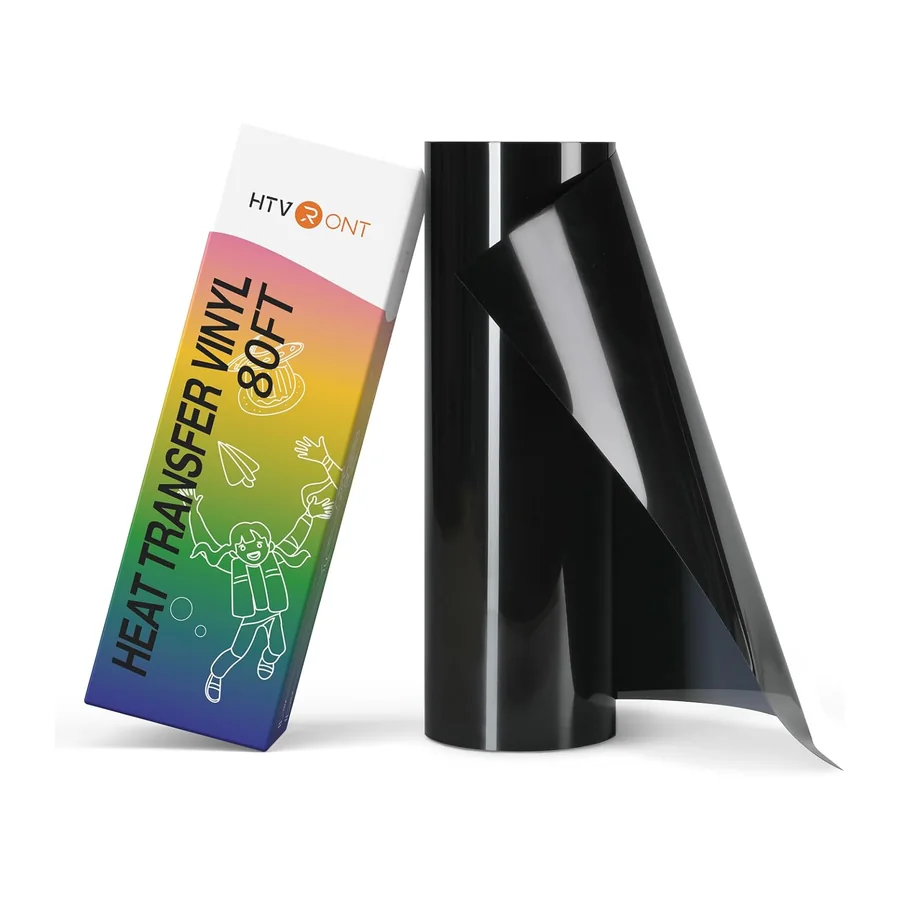 Wärmetransfer-Vinyl-Rolle, 30,5 cm x 24,4 m, schwarzes HTV-Vinyl – 30,5 cm x 24,4 m