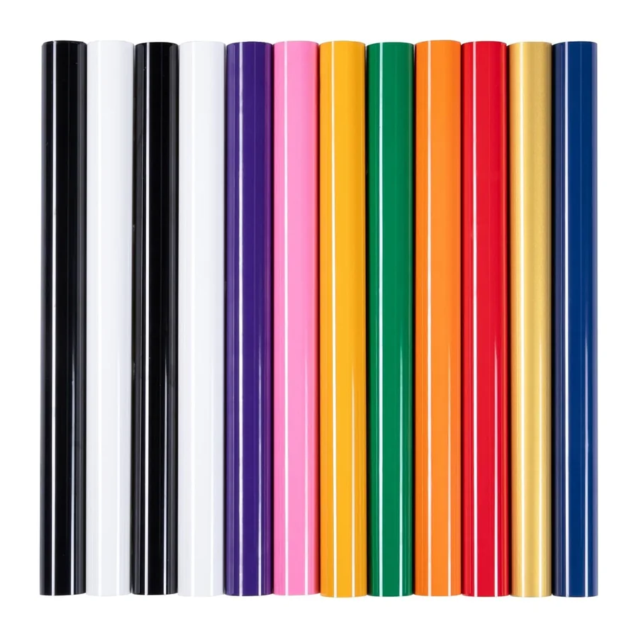 Plotterfolie Textil 13 pcs - Flexfolie Plotter Textil 30.5 * 25.4cm - 10 Farben Iron on – 13 pcs