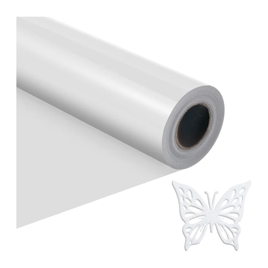 Plotterfolie Textil Weiß 3D Puff Vinyl - 25 cm x 1,8 m (6 FT) - 3D-Puff-Flexfolie